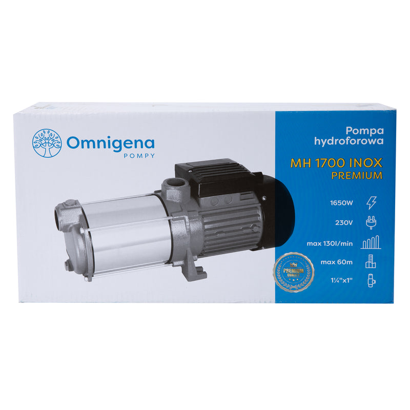 Pompa de suprafata Omnigena MH 1700 INOX PREMIUM, 230V, 1.65kW, 130l/min, H refulare 60m