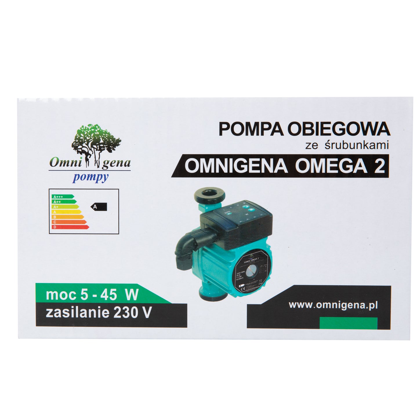 Pompa recirculare centrala Omnigena OMEGA2 32-40/180, debit 2.6m3/h, putere 22W