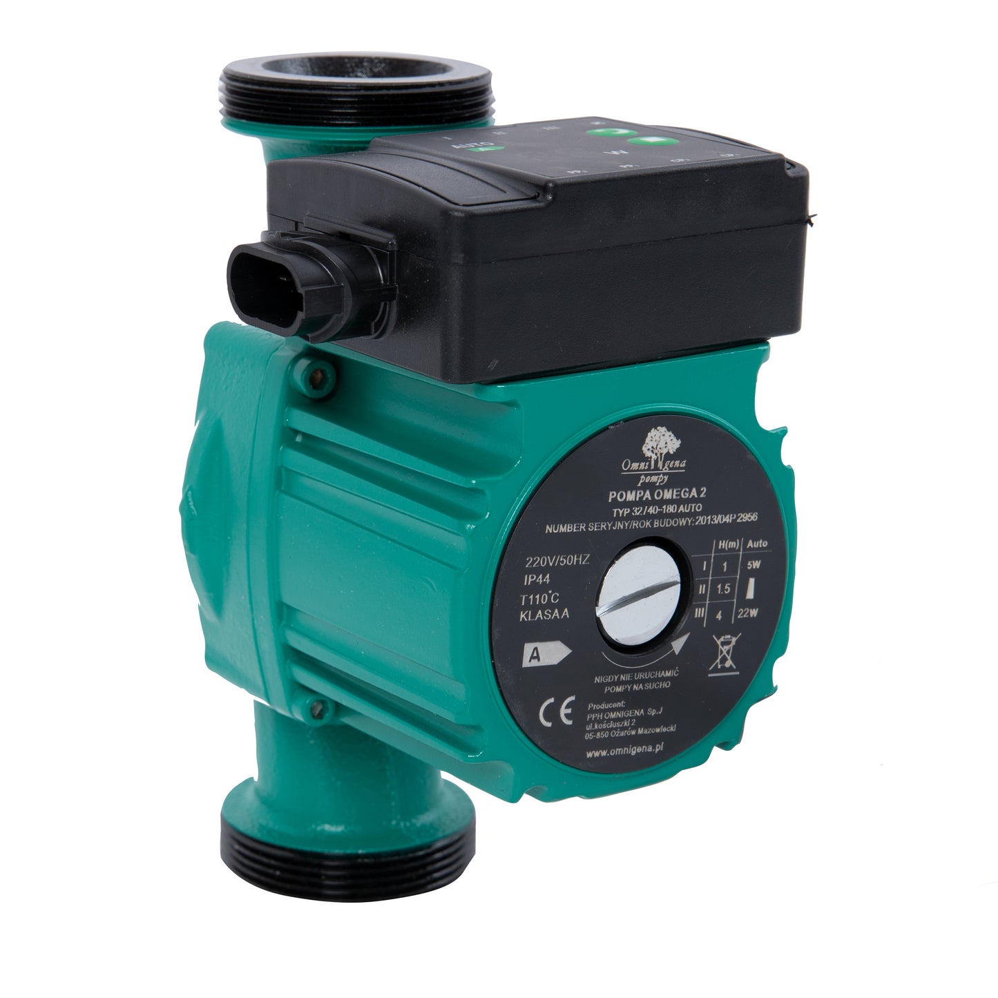 Pompa recirculare centrala Omnigena OMEGA2 32-40/180, debit 2.6m3/h, putere 22W