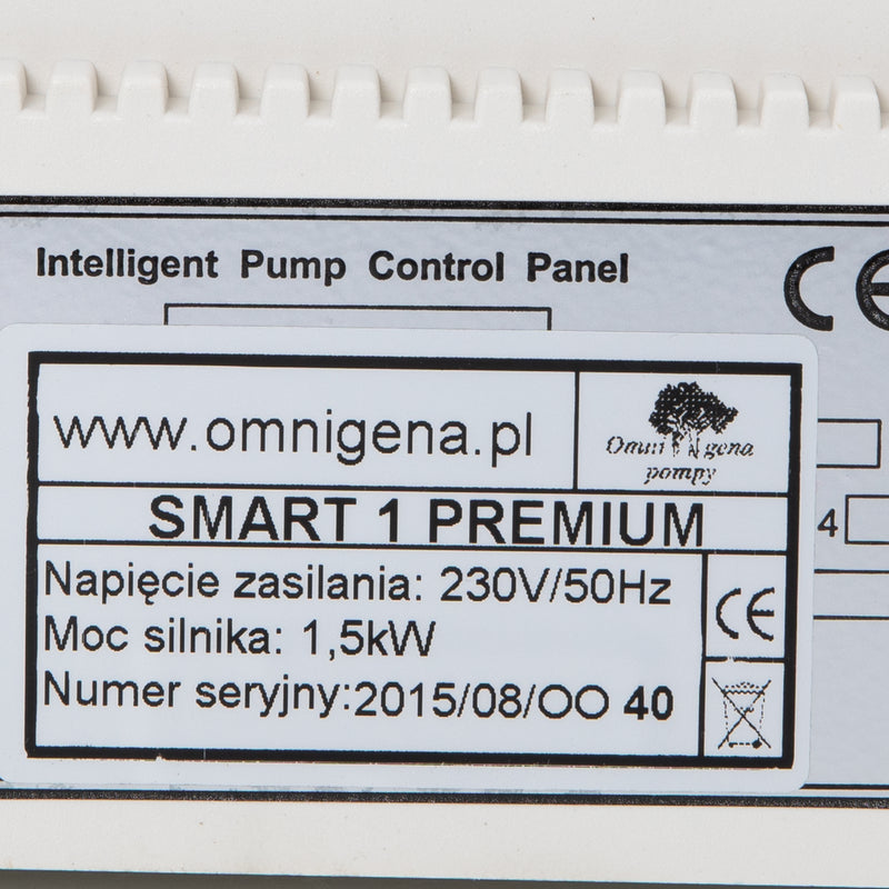 Panou comanda pompa apa profesional Omnigena SMART1 PREMIUM, 1.5kW