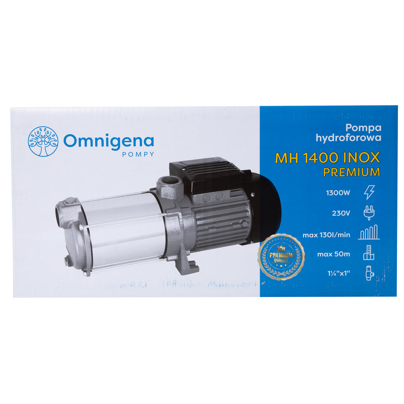 Pompa de suprafata Omnigena MH 1400 INOX PREMIUM, 230V, 1.3kW, 130l/min, H refulare 50m