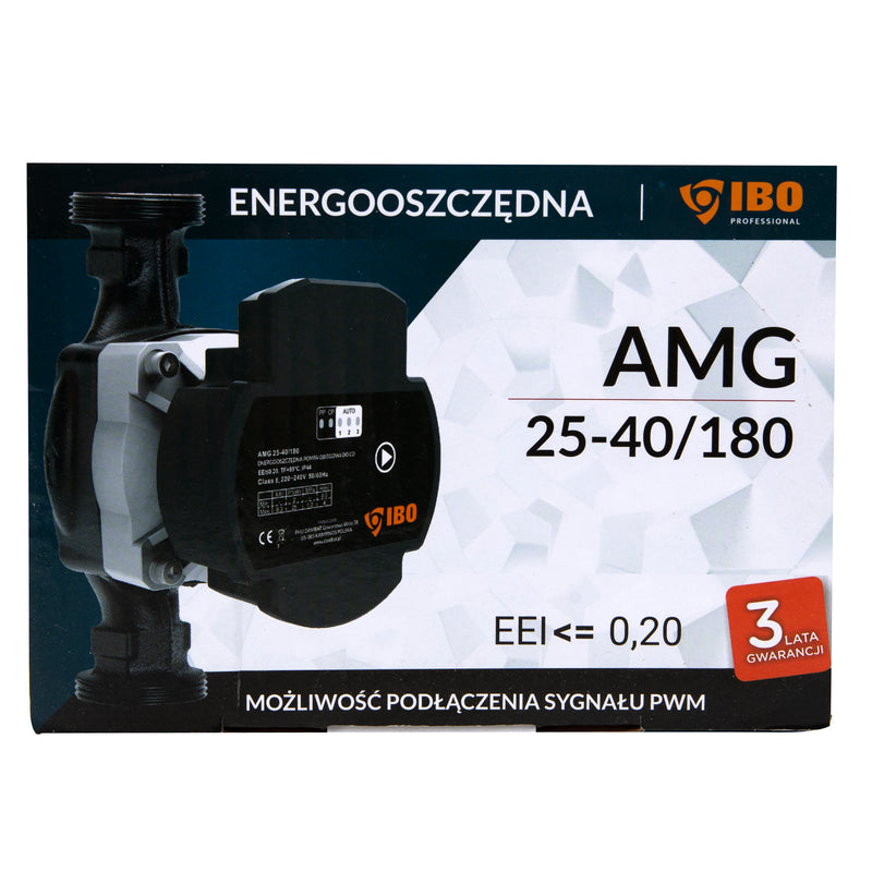 Pompa recirculare centrala IBO Dambat AMG 25-40/180, 42l/min, 22W