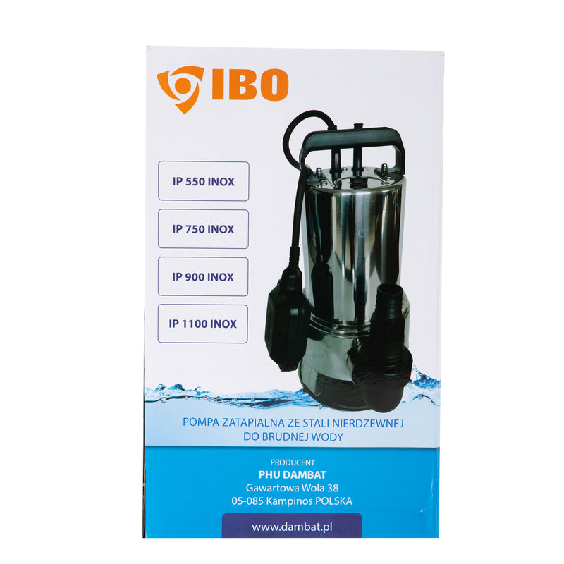 Pompa apa murdara IBO Dambat IP 750 INOX, 750W, 215 l/min, submersibila