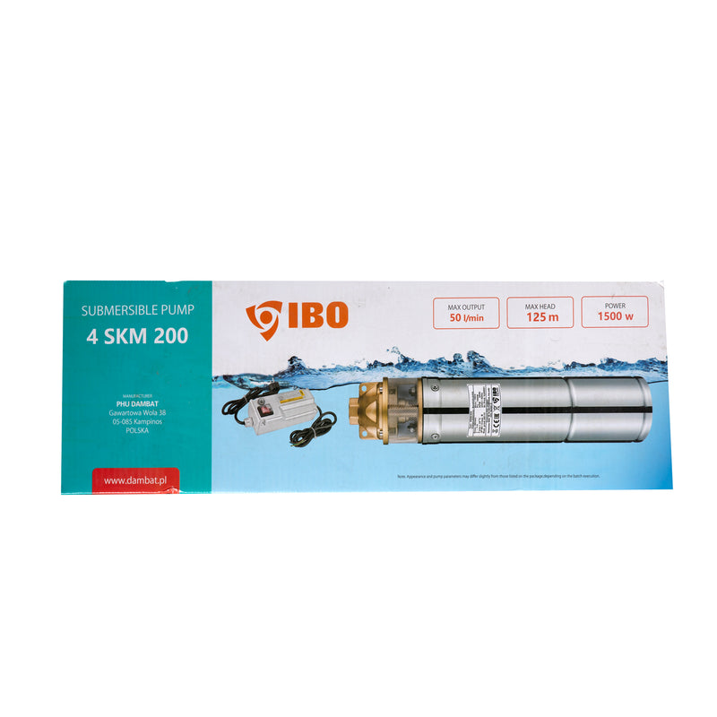 Pompa submersibila IBO Dambat 4SKM-200, 1500W, 50 l/min, H refulare 140m