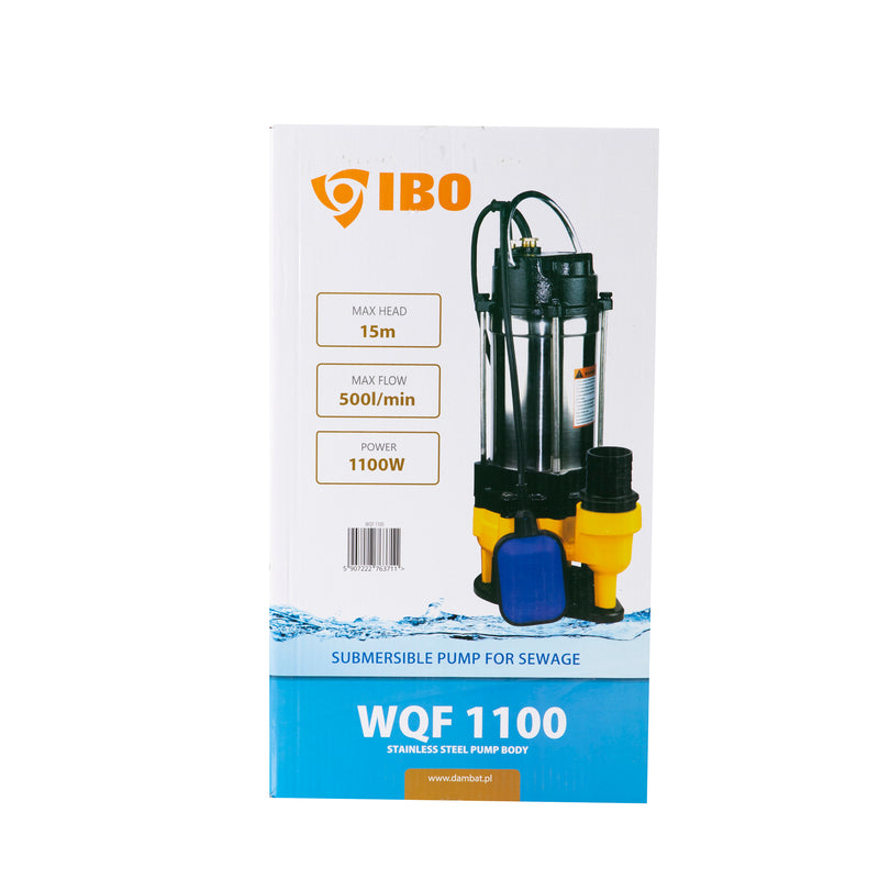 Pompa apa murdara IBO Dambat WQF 1100, 1100W, 500 l/min, submersibila