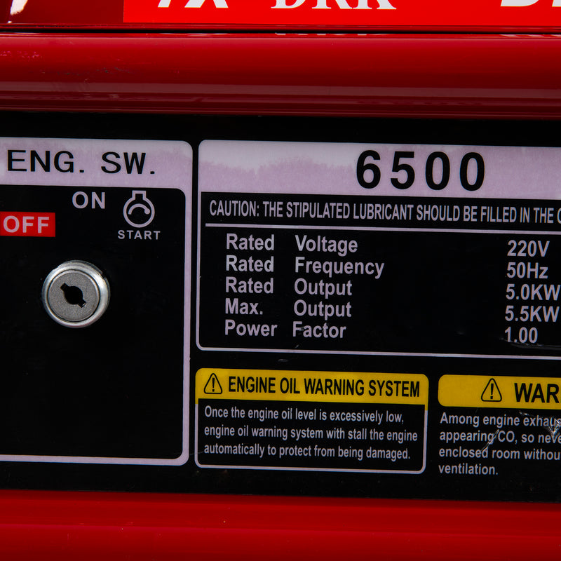 Generator curent DRK 6500, 5500W, 220V, 7.5CP, stabilizator de tensiune (AVR)