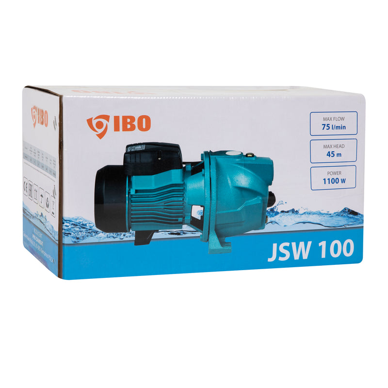 Pompa hidrofor IBO Dambat JSW100, 1100W, 75l/min, H refulare 45m, de suprafata