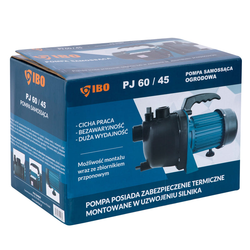 Pompa hidrofor IBO PJ 60/45 1000, 1100W, 60l/min, H refulare 45m, de suprafata ( PRODUS RESIGILAT )