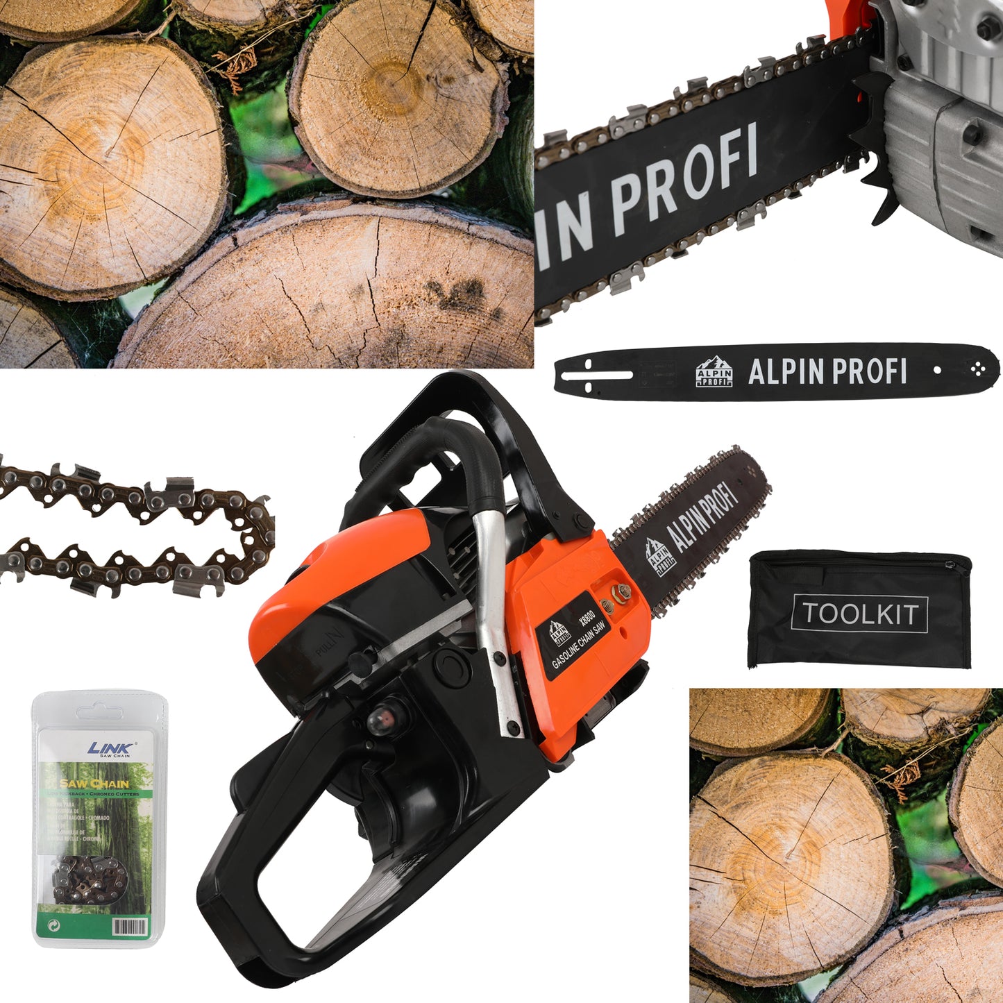 Drujba AP X8800, 6CP, 58CC, 10.000Rpm, Accesorii incluse ( PRODUS RESIGILAT )