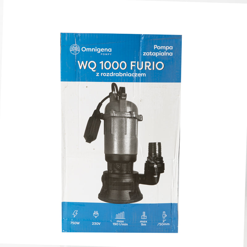 Pompa apa murdara cu tocator Omnigena WQ 1000 FURIO, 0.75KW, debit 190l/min, H refulare 9m, submersibila