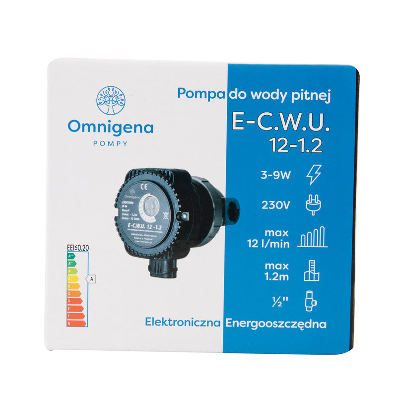 Pompa recirculare centrala Omnigena ECWU 12-1.2, debit 12l/min, putere 9W