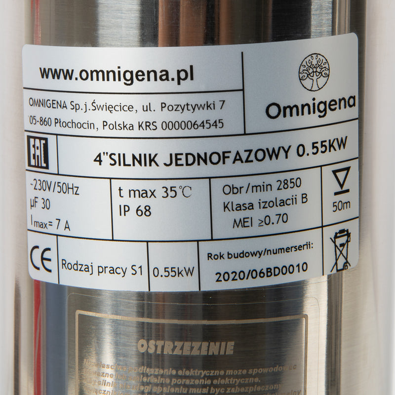 Pompa submersibila Omnigena 4SPO 3- 9, 230V, 0.55W, debit 73l/min, H refulare 57m