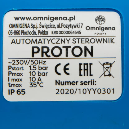 Prescontrol electronic automat Omnigena Proton, 10 bar, 1tol