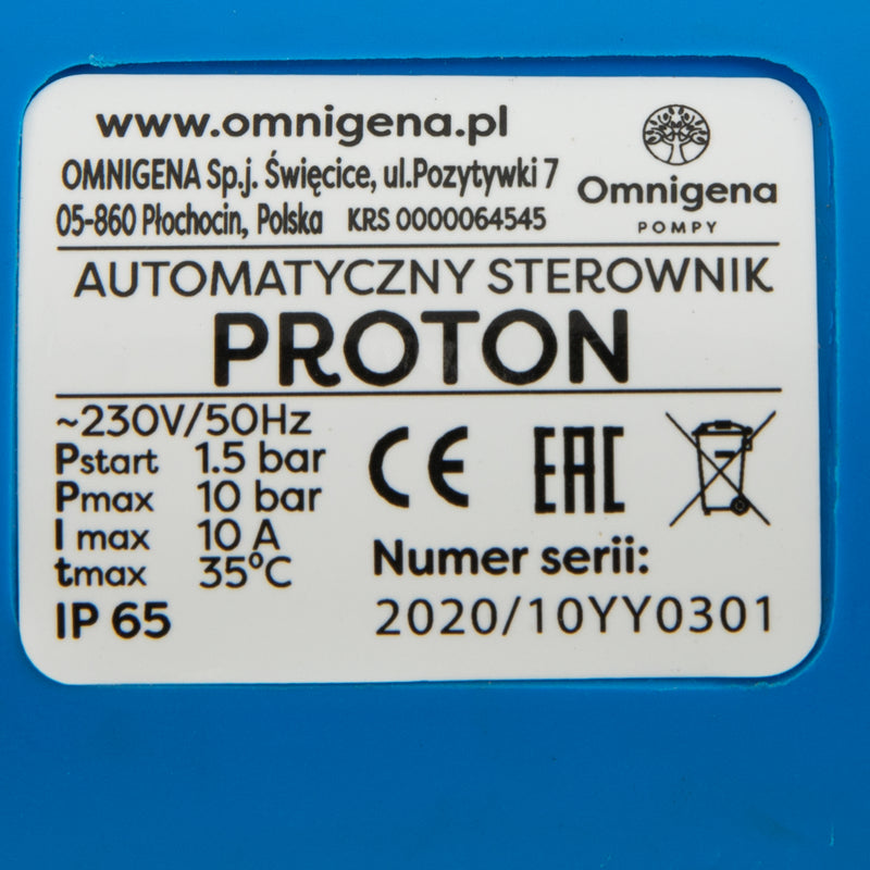 Prescontrol electronic automat Omnigena Proton, 10 bar, 1tol