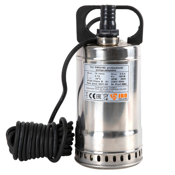 Pompa apa murdara IBO Dambat SWQ 180, 180W, 70l/min, H refulare 5.5m, submersibila