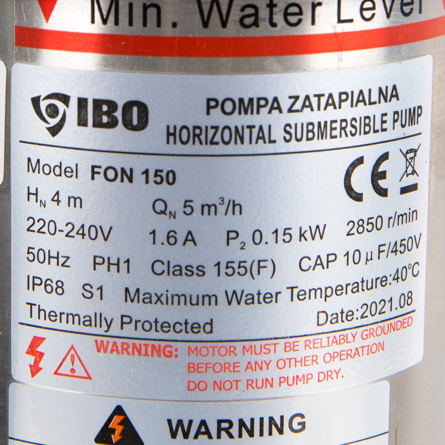 Pompa piscina IBO Dambat FON 150, 0.15kW, 13200l/ora, refulare 5m