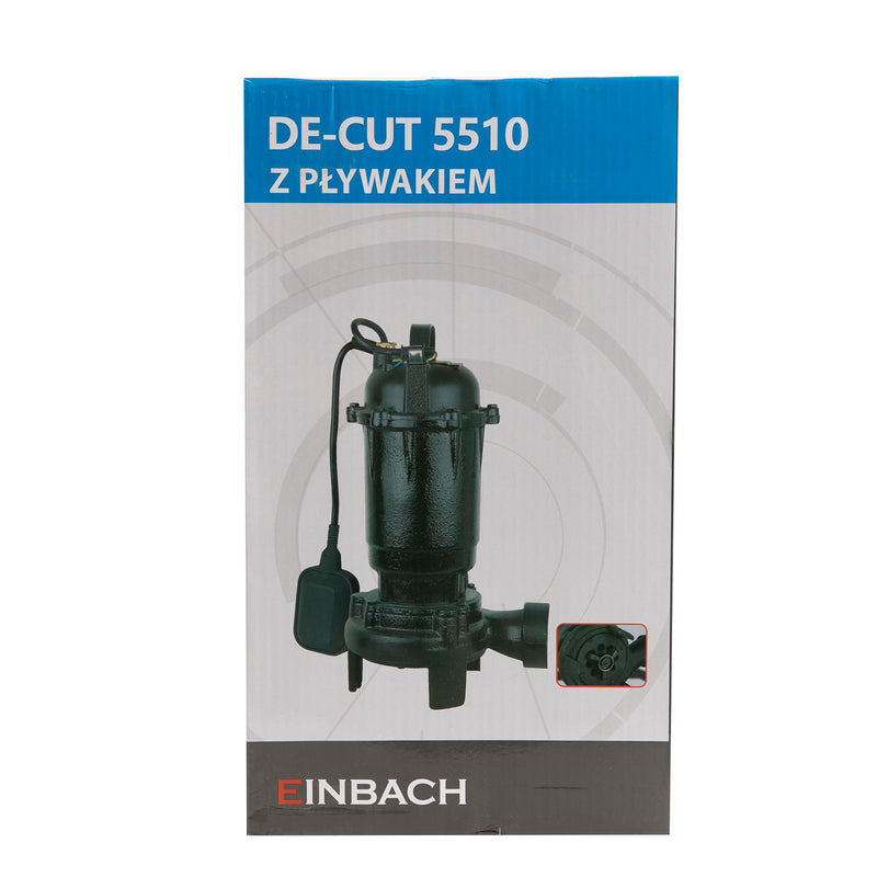Pompa apa murdara cu tocator Einbach DE-CUT 5510 Z, 550W, 300 l/min, submersibila, cu flotor