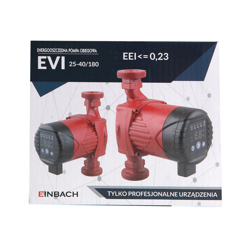 Pompa recirculare centrala Einbach EVI 25-40/180, debit 48l/min, putere 22W