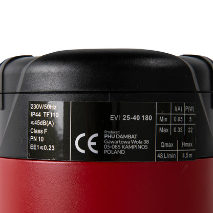Pompa recirculare centrala Einbach EVI 25-40/180, debit 48l/min, putere 22W