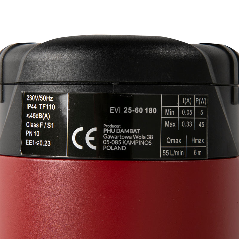 Pompa recirculare centrala Einbach EVI 25-60/180, debit 55l/min, putere 45W