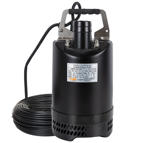 Pompa apa murdara profesionala pentru apa cu noroi / namol IBO Dambat 50-KBFU-0,80, 0.80kW, 320l/min, 230V, H refulare 15m