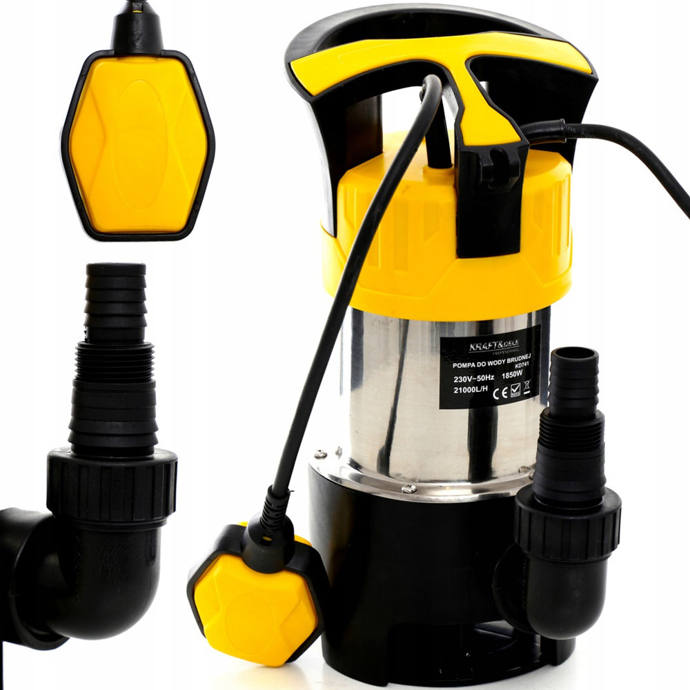 Pompa apa murdara Kraft&Dele KD741, 1850W, 350 l/min, submersibila, cu flotor