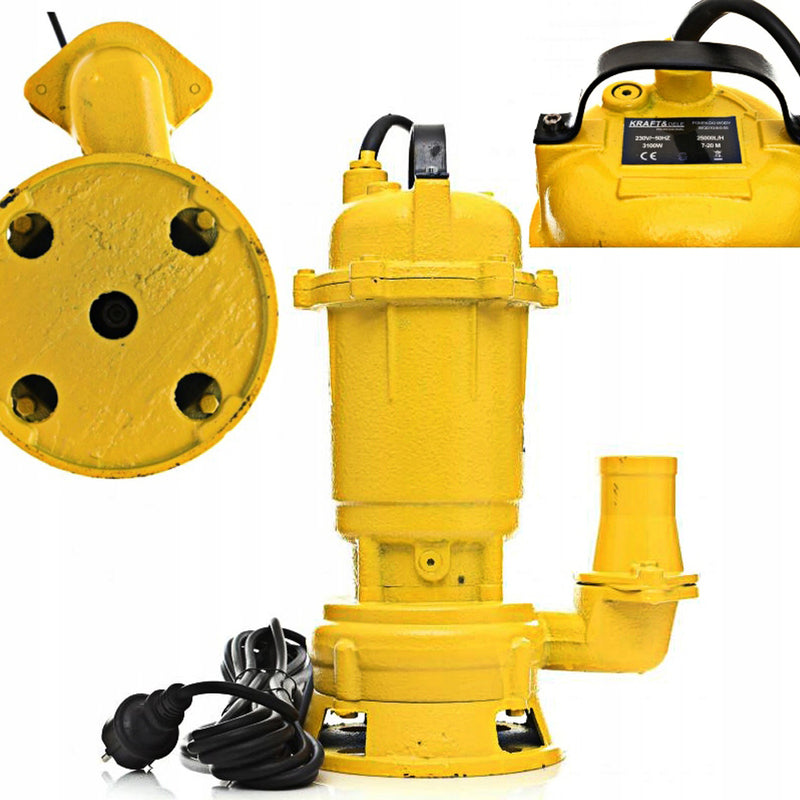 Pompa apa murdara Kraft&Dele KD760, 230V, 3100W, debit 416l/min, H refulare 20m, submersibila