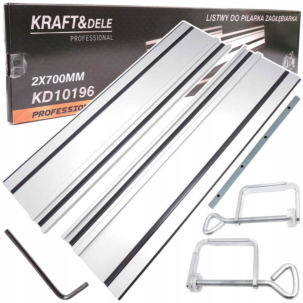 Sine de ghidare pentru circular de mana 2x700mm, Kraft&Dele KD10196, compatibil cu KD10195