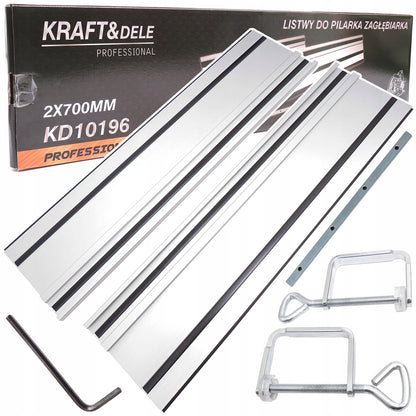 Sine de ghidare pentru circular de mana 2x700mm, Kraft&Dele KD10196, compatibil cu KD10195