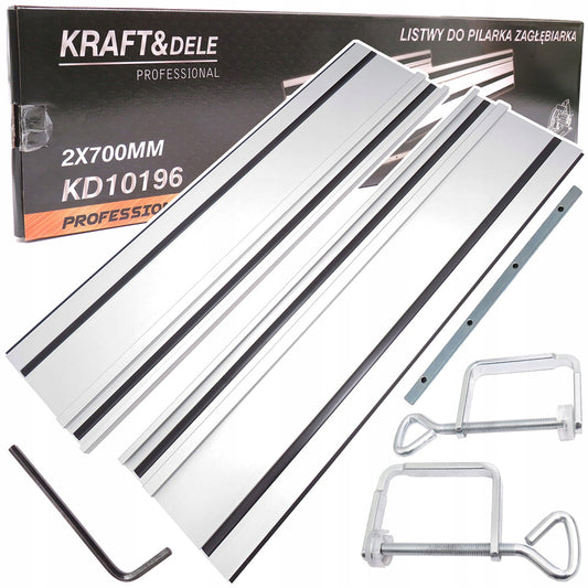 Sine de ghidare pentru circular de mana 2x700mm, Kraft&Dele KD10196, compatibil cu KD10195