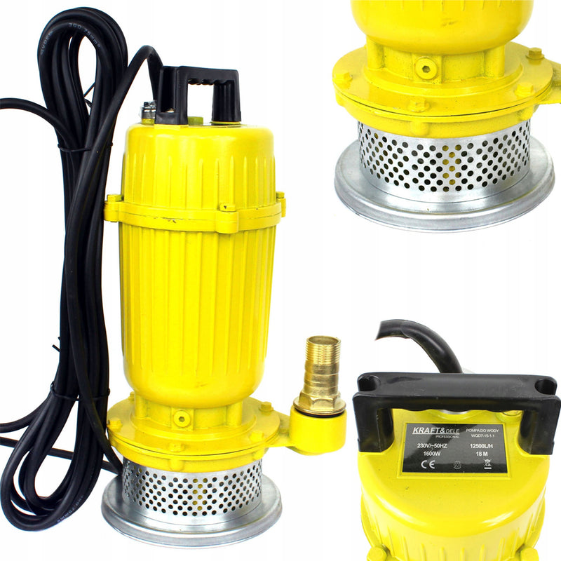 Pompa apa murdara Kraft&Dele KD758, 230V, 1600W, debit 208l/min, H refulare 12m, submersibila