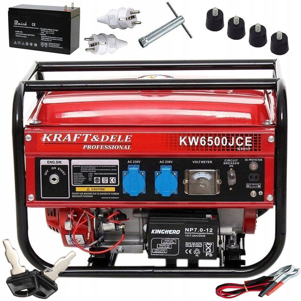 Generator curent Kraft&Dele KD115, 230V, 6.5CP, 4 timpi, pornire la cheie (PRODUS RESIGILAT)