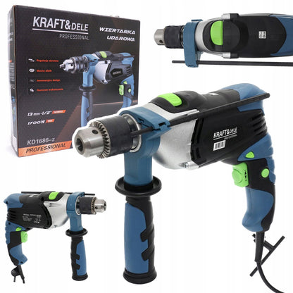 Bormasina Kraft&Dele KD1686-Z, 1700W, 3000RPM, mandrina 13mm