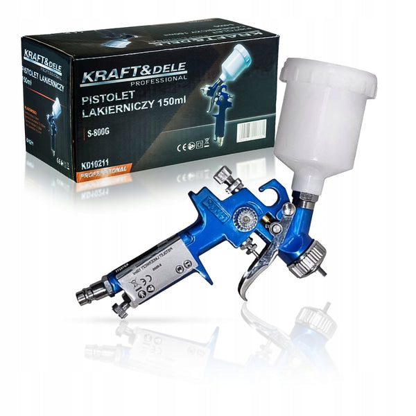 Pistol de vopsit pneumatic Kraft&Dele KD10211, Փ 0.8mm, 150ml