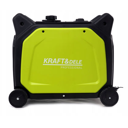 Generator curent silentios profesional Kraft&Dele KD682, 230V, stabilizator tensiune (AVR), roti transport si pornire la cheie