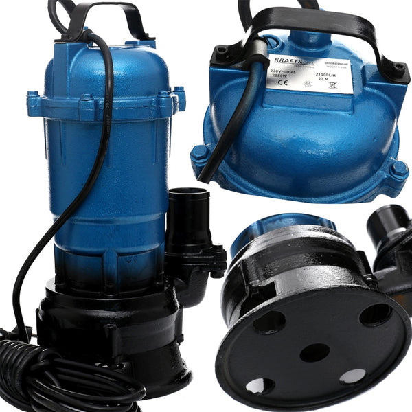 Pompa apa curata/murdara Kraft&Dele KD755, 230V, 2850W, debit 350l/min, H refulare 23m, submersibila