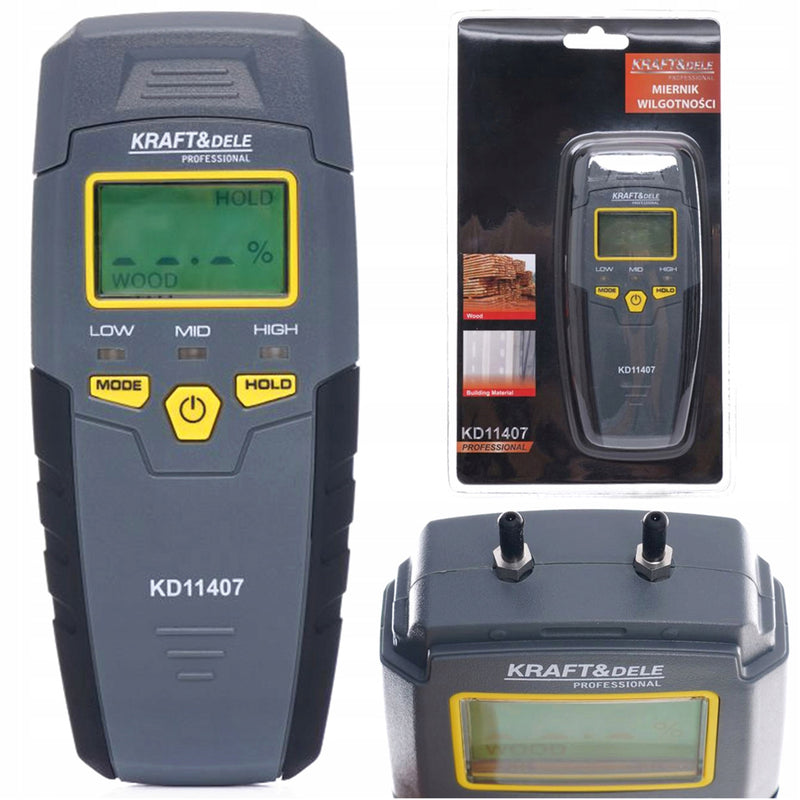 Aparat digital de masurat umiditatea Kraft&Dele KD11407, husa protectie inclusa