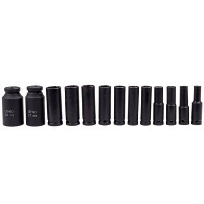 Set 13 prize cu impact Kraft&Dele KD10521, 1/2", 10-30mm, valiza transport inclusa