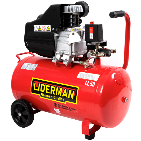 Compresor aer Liderman LDM50L, 50L, 2.6CP, 8Bar, 245L/min, profesional