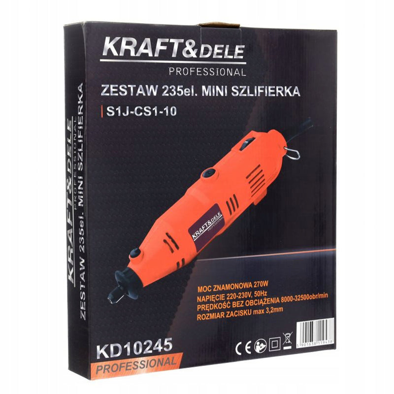 Masina de gravat Kraft&Dele KD10245, 235 accesorii, 270W, 32500RPM