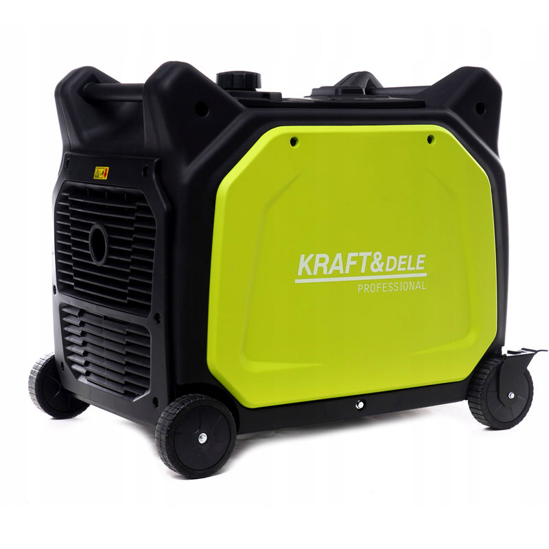 Generator curent silentios profesional Kraft&Dele KD682, 7600W, 230V, stabilizator tensiune (AVR), roti transport si pornire la cheie