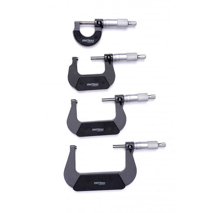 Set 4 Micrometre pentru masurarea dimensiunilor Kraft&Dele KD10443, 0-100mm