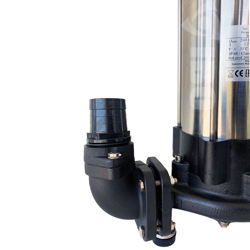 Kit Pompa apa murdara cu tocator IBO Dambat KRAKEN 1800DF, 1800W, debit 350 l/min, 2 toli, Furtun 30m cu cuple si Cordelina 20m