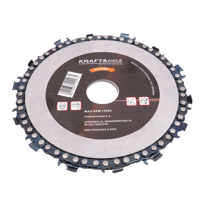 Disc cu lant pentru Polizor unghiular / Flex, Kraft&Dele KD1060, 125mm