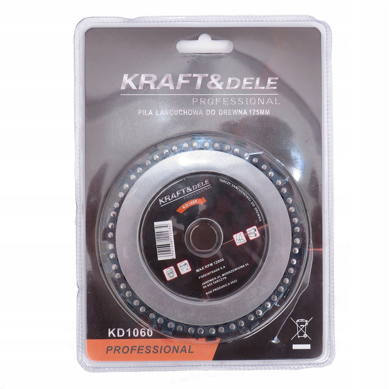 Disc cu lant pentru Polizor unghiular / Flex, Kraft&Dele KD1060, 125mm