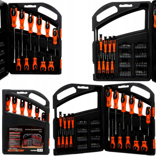 Set surubelnite si biti Kraft&Dele KD10904, 75buc