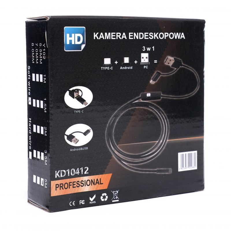 Camera endoscopica Kraft&Dele KD10412, rezolutie 640x480, 6 led-uri