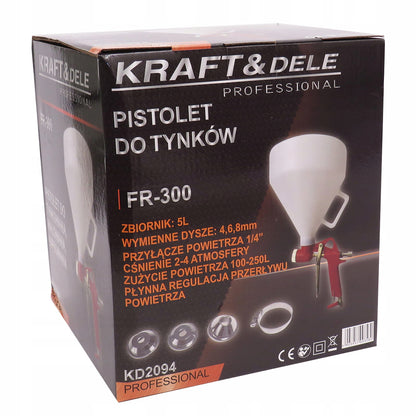 Pistol de vopsit pneumatic Kraft&Dele KD2094, Փ 4/6/8mm, 5000ml
