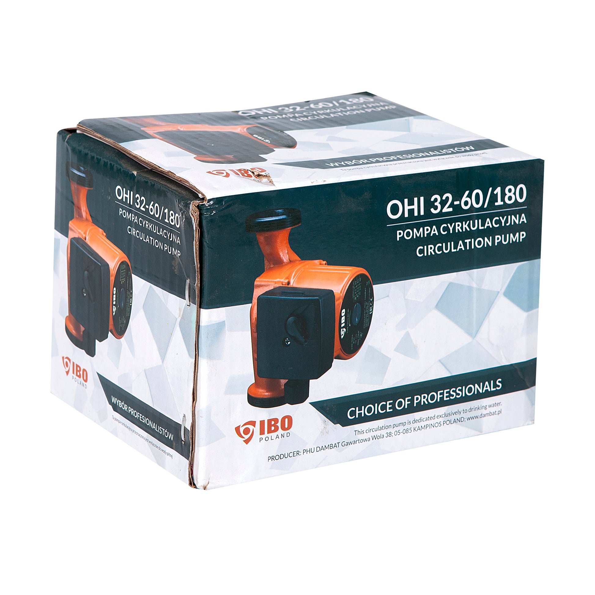 Pompa recirculare centrala IBO Dambat OHI 32-60/180, debit 55l/min, putere 93W