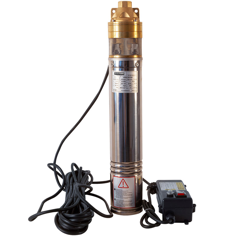 Pompa submersibila Liderman-Apc 4SKM150 Pro cu tablou comanda, 1350W, debit 50l/min, refulare 95m